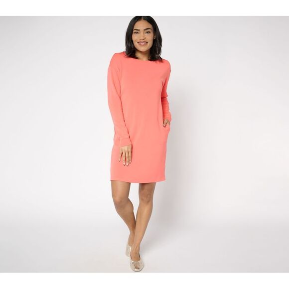 Belle by Kim Gravel Dresses & Skirts - Belle by Kim Gravel Women's Dress Sz S ScubaLuxe Pockets Pink A679969